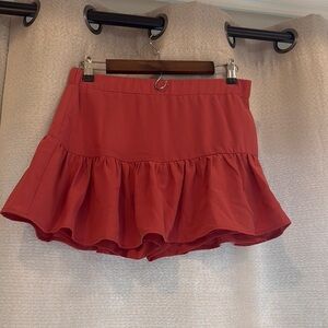 Red Ruffled Skirt